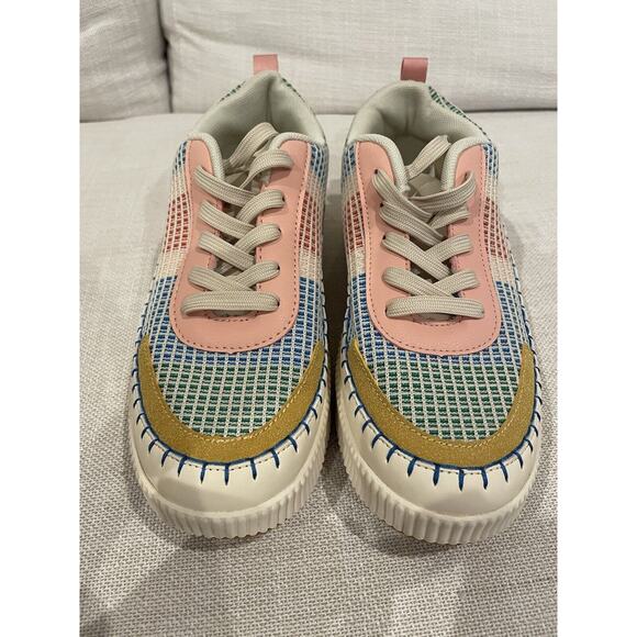 Nicole Miller Brita Multi Color Platform Sneakers Size 9 New Spring Color - Picture 4 of 7